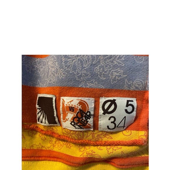 Rocawear 3XL Mens Striped Zip Hoodie Jacket Yellow Orange 100% Cotton Y2K Roca - Picture 9 of 9